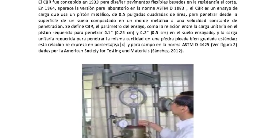 Imagen ilustrativa de Ensayo cbr en Alto Hospicio